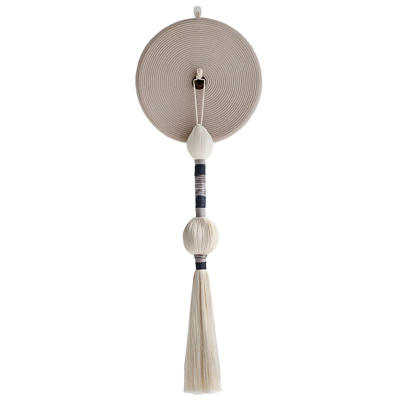 Аксессуар на стену диск из нитей Wall Decor White Thread Disc  Молочный в Твери | Loft Concept 