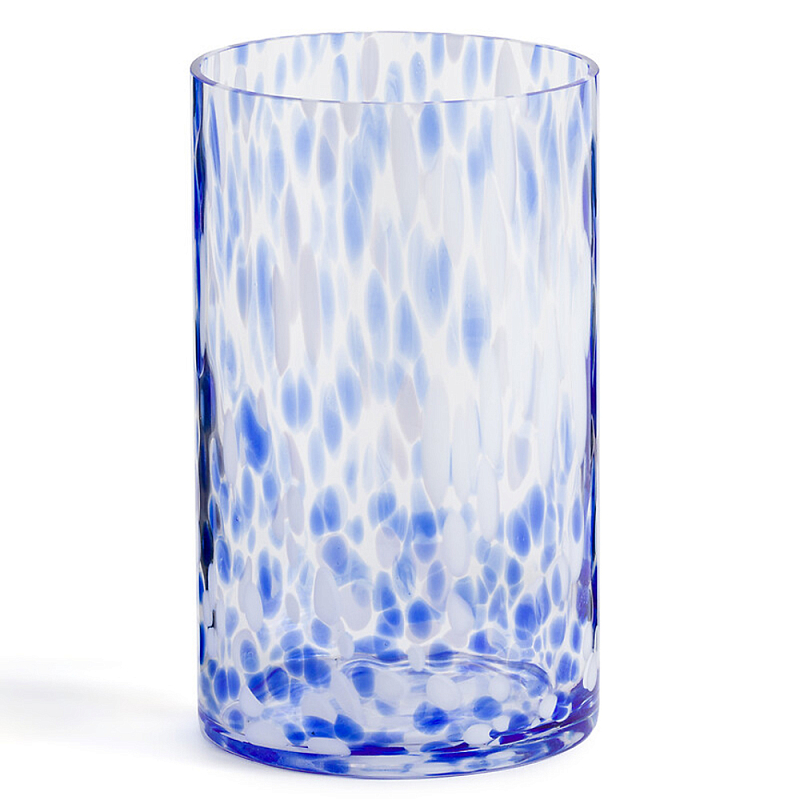 Ваза из стекла с пятнистым эффектом Brighter than the Stars Синий Прозрачный в Твери | Loft Concept 