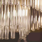 Люстра подвесная овальная со стеклянными трубками Nembus варинант исполнения - 3 | Loft Concept в Твери