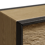 Тумба 2 ящика с подсветкой на рельефном фасаде Warm Industrial варинант исполнения - 5 | Loft Concept в Твери