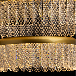 Люстра двухъярусная с золотого цвета и прозрачными подвесками Pettico варинант исполнения - 7 | Loft Concept в Твери