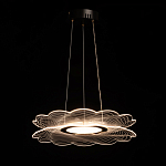 Люстра с прозрачным волнистым плафоном в форме цветка Ethereal Bloom варинант исполнения - 3 | Loft Concept в Твери