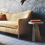 Дизайнерский журнальный стол с круглой каменной столешницей Utezu варинант исполнения - 3 | Loft Concept в Твери