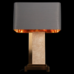 Настольная лампа с основанием из натурального камня c серым прямоугольным абажуром Lapis Tiburtinus варинант исполнения - 4 | Loft Concept в Твери