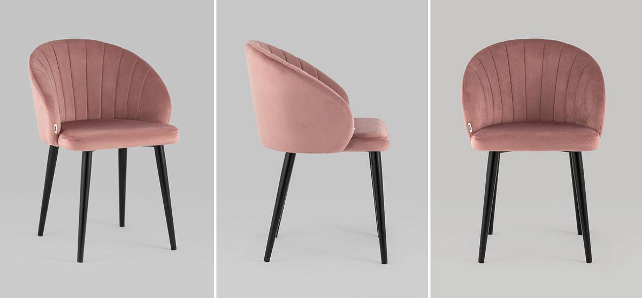Стул Balsari Chair Пыльно-Розовый Велюр Стул Balsari Chair Пыльно-Розовый Велюр - Loft-Concept в Твери