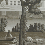 Обои ручная роспись Monuments of Paris Eau Forte on scenic paper варинант исполнения - 1 | Loft Concept в Твери