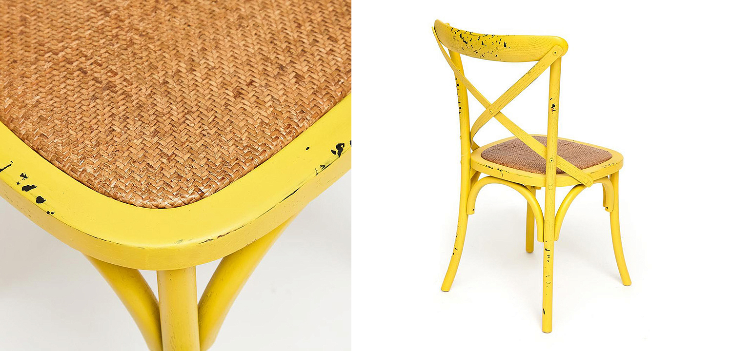 Стул Chaise Provence en Bois Jaune жёлтый Стул Chaise Provence en Bois Jaune жёлтый - Loft-Concept в Твери