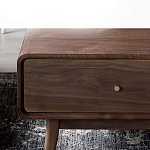 Кофейный стол из дерева с ящиком и нишей для хранения Coffee Walnut Table варинант исполнения - 5 | Loft Concept в Твери