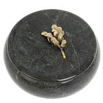 Шкатулка круглая из натурального камня змеевик Stone Casket варинант исполнения - 3 | Loft Concept в Твери