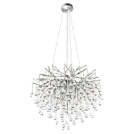 Люстра подвесная с прозрачными стеклянными подвесками в форме капель Диаметр 60 см Droplet Chandelier варинант исполнения - 12 | Loft Concept в Твери
