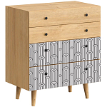 Комод с принтом на ящиках Elise Chest of Drawers варинант исполнения - 11 | Loft Concept в Твери