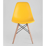 Пластиковый стул на ножках из массива бука Eames Yellow варинант исполнения - 4 | Loft Concept в Твери