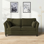 Диван с обивкой из велюра зеленый Gibbs Dark Green Sofa варинант исполнения - 6 | Loft Concept в Твери