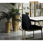 Стул обеденный велюровый черный с золотым каркасом Nobility варинант исполнения - 6 | Loft Concept в Твери