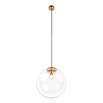 Подвесной светильник со стеклянным прозрачным плафоном в форме шара и золотыми металлическим акцентами 30 ClassiCon варинант исполнения - 2 | Loft Concept в Твери