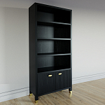 Книжный Стеллаж Elsa Dreams Black с задней стенкой варинант исполнения - 1 | Loft Concept в Твери