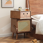 Тумбочка прикроватная деревянная Робот Robot Desk варинант исполнения - 1 | Loft Concept в Твери