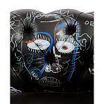 Кресло "Баския и Уорхол" Basquiat Warhol graffiti chair натуральная кожа варинант исполнения - 7 | Loft Concept в Твери