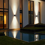 Уличный настенный светильник светодиодный конусообразной формы черного цвета из металла Urban Minimalist варинант исполнения - 6 | Loft Concept в Твери