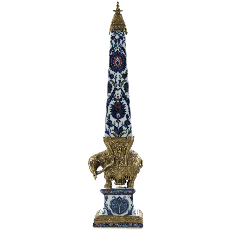 Статуэтка Painted Obelisk Elephant Мульти Бронза Статуэтка Painted Obelisk Elephant Мульти Бронза в Твери | Loft Concept