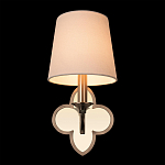 Бра с белым текстильным абажуром и декоративным основанием в виде четырехлистника с зеркальной вставкой Vitorino варинант исполнения - 25 | Loft Concept в Твери