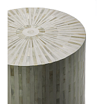 Круглый приставной столик с инкрустацией RADIAL BONE INLAY SIDE TABLE варинант исполнения - 1 | Loft Concept в Твери