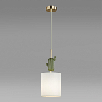 Подвесной светильник с декором в виде кактуса из керамики Opuntia D18 см варинант исполнения - 4 | Loft Concept в Твери