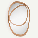 Ассиметричное зеркало в дубовой раме Infinity Symbol варинант исполнения - 1 | Loft Concept в Твери