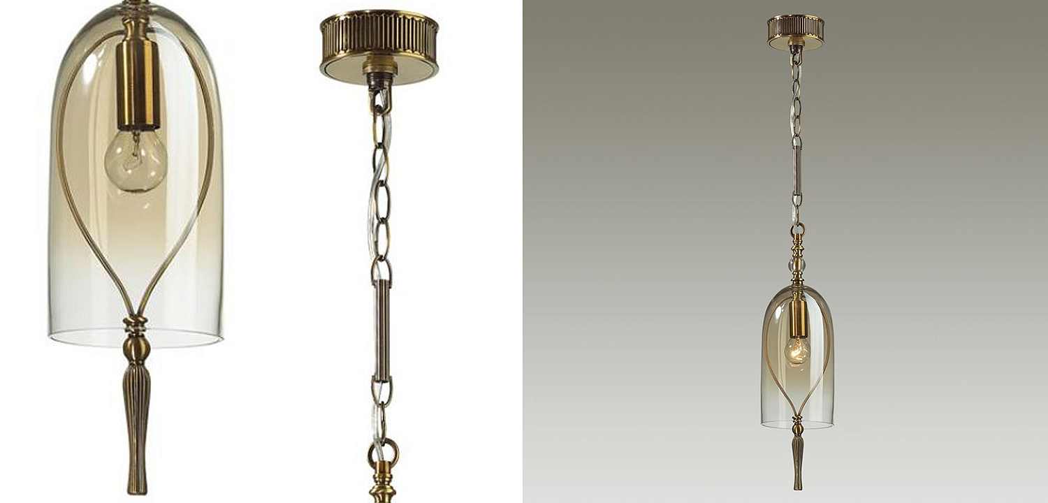 Подвесной светильник Glass Dome Bronze 12 Подвесной светильник Glass Dome Bronze 12 - Loft-Concept в Твери
