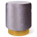 Пуф фиолетовый велюр на золотом металлическом основании Golden Belt варинант исполнения - 1 | Loft Concept в Твери