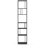 Высокий стеллаж из металла Menzie High Metal Rack Black варинант исполнения - 2 | Loft Concept в Твери