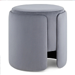 Пуф Alice Poof Grey Серый велюр варинант исполнения - 1 | Loft Concept в Твери