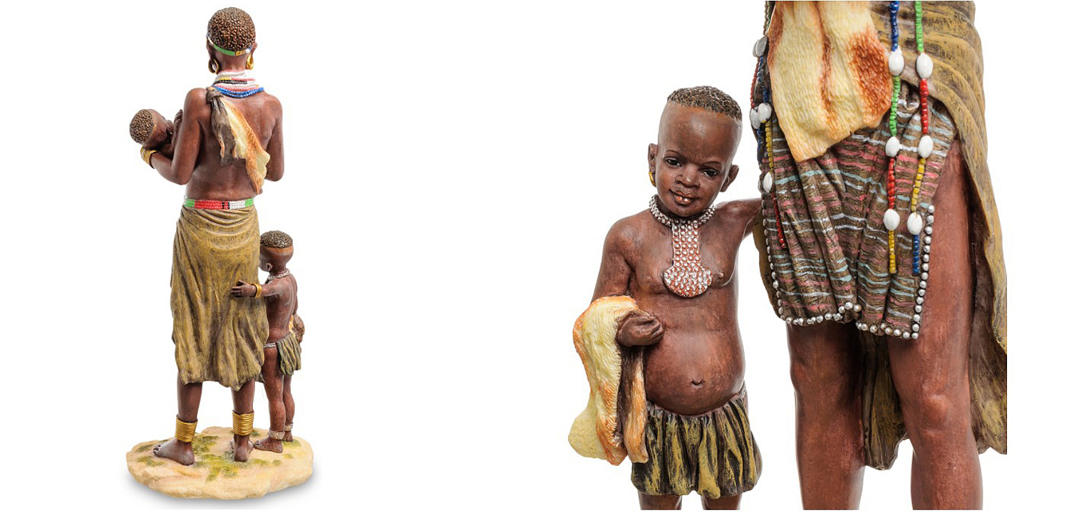 Статуэтка African woman with children Статуэтка African woman with children - Loft-Concept в Твери