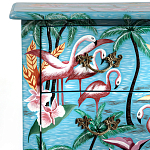 Комод с росписью Розовый фламинго L.XV CHEST OF DRAWERS Flowers with Flamingo варинант исполнения - 3 | Loft Concept в Твери