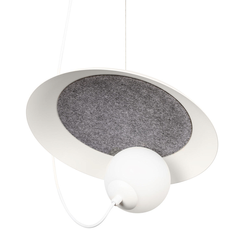 Подвесной светильник круглый с белым матовым плафоном шарообразной формы Margott Lighting Черный Белый Серый Подвесной светильник круглый с белым матовым плафоном шарообразной формы Margott Lighting Черный Белый Серый в Твери | Loft Concept
