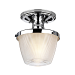Потолочный светильник для ванных комнат с плафоном из прессованного фактурного стекла Quoizel варинант исполнения - 1 | Loft Concept в Твери