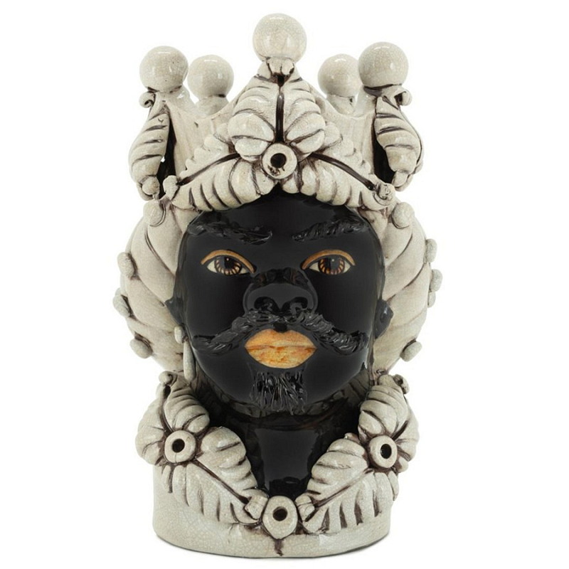 Ваза Vase Moro Man Eve Dark Brown Черный Бежевый Ваза Vase Moro Man Eve Dark Brown Черный Бежевый в Твери | Loft Concept