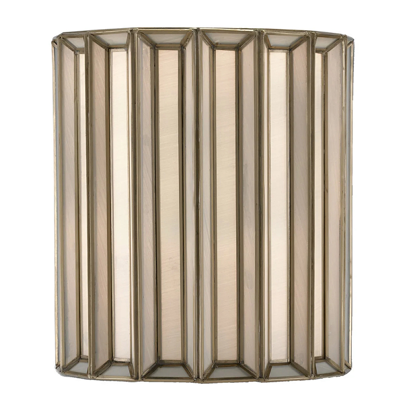 Бра настенное с фактурным каркасом Soft Glow Lamps Молочный Латунь в Твери | Loft Concept 