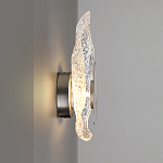 Бра с рельефным волнообразным стеклянным плафоном и вставкой из мрамора Liquid Stone варинант исполнения - 7 | Loft Concept в Твери