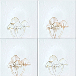 Плитка с узором Поганки варинант исполнения - 1 | Loft Concept в Твери