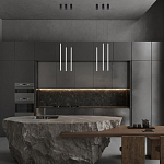 Подвсеной светильник светодиодный металлический цилиндрической формы черно-белый Trumpet tube варинант исполнения - 5 | Loft Concept в Твери