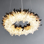 Люстра кргулая светодиодная из дымчатых и прозрачных необработанных кристаллов Raw Crystal варинант исполнения - 2 | Loft Concept в Твери