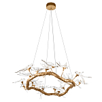 Люстра подвесная с прозрачными стеклянными птичками на ветвях Диаметр 100 см Serip Voa варинант исполнения - 4 | Loft Concept в Твери