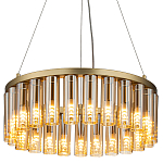 Люстра со стеклянными цилиндрическими плафонами Luminous Cylinders Amber Round варинант исполнения - 1 | Loft Concept в Твери