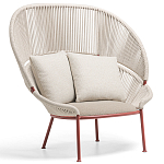 Дизайнерское уличное кресло с веревочной спинкой PETALO Armchair варинант исполнения - 1 | Loft Concept в Твери