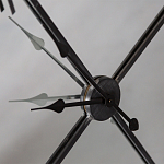 Часы настенные зеркальные с чёрным металлическим циферблатом Mirror Tower Clock варинант исполнения - 3 | Loft Concept в Твери