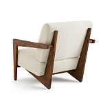 Кресло Avalon White Boucle из массива ореха варинант исполнения - 2 | Loft Concept в Твери