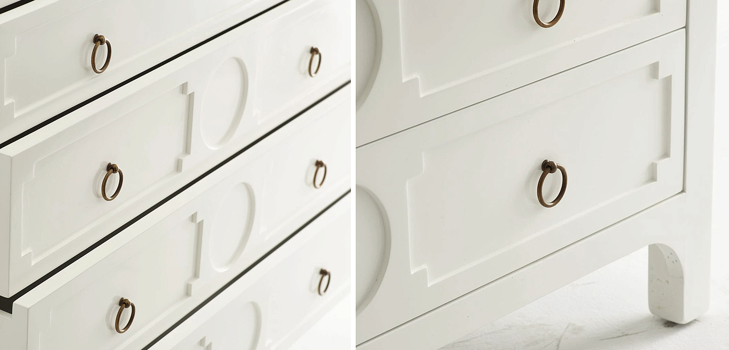 Комод с 4-мя ящиками Lawrence chest of drawers White Белый Комод с 4-мя ящиками Lawrence chest of drawers White Белый - Loft-Concept в Твери