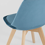 Стул с мягким велюровым сиденьем Arvika Blue варинант исполнения - 6 | Loft Concept в Твери