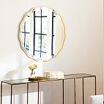 Золотое настенное зеркало Yvon Mirror варинант исполнения - 3 | Loft Concept в Твери